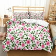 thumbnail image 1 of Colourful Flower Duvet Cover Set King Size for Kids Boy Bedding Set Rose Pattern Polyester Quilt Cover with Zipper, 1 of 5