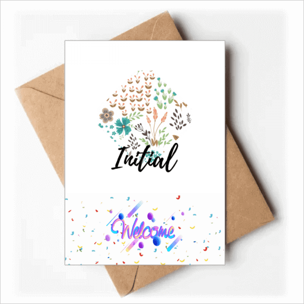 Colourful Flowers Paint Welcome Back Greeting Cards Envelopes Blank