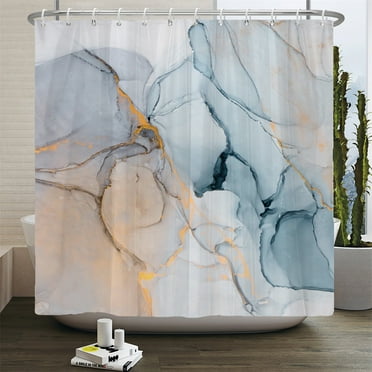 Colourful Gradit Marble Shower Curtain Boho Water-proof Polyester Shower Curtain