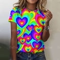 thumbnail image 1 of Colourful Graffiti Women‘s T-shirt Summer O-neck Casual Short Sleeve Female Loose Fashion Pullover For Ladies Daily Streetwear, 1 of 7