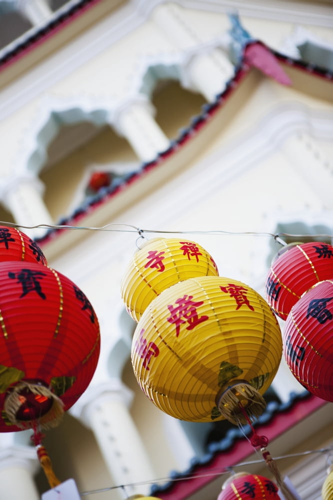 Colourful Kek Lok Si Temple Penang Malaysia Canvas Art - Micah Wright Design Pics (24 x 38)