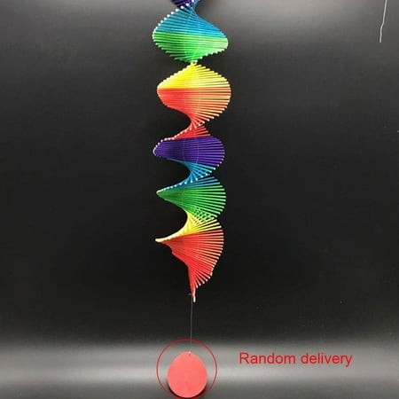 Colourful Kindergarten Garden Home Decorative Twisted Rainbow Wind Chime