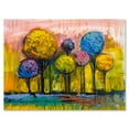 thumbnail image 1 of Colourful Landscape Trees Impressionist IV 12 in x 8 in Painting Canvas Art Print, by Designart, 1 of 4
