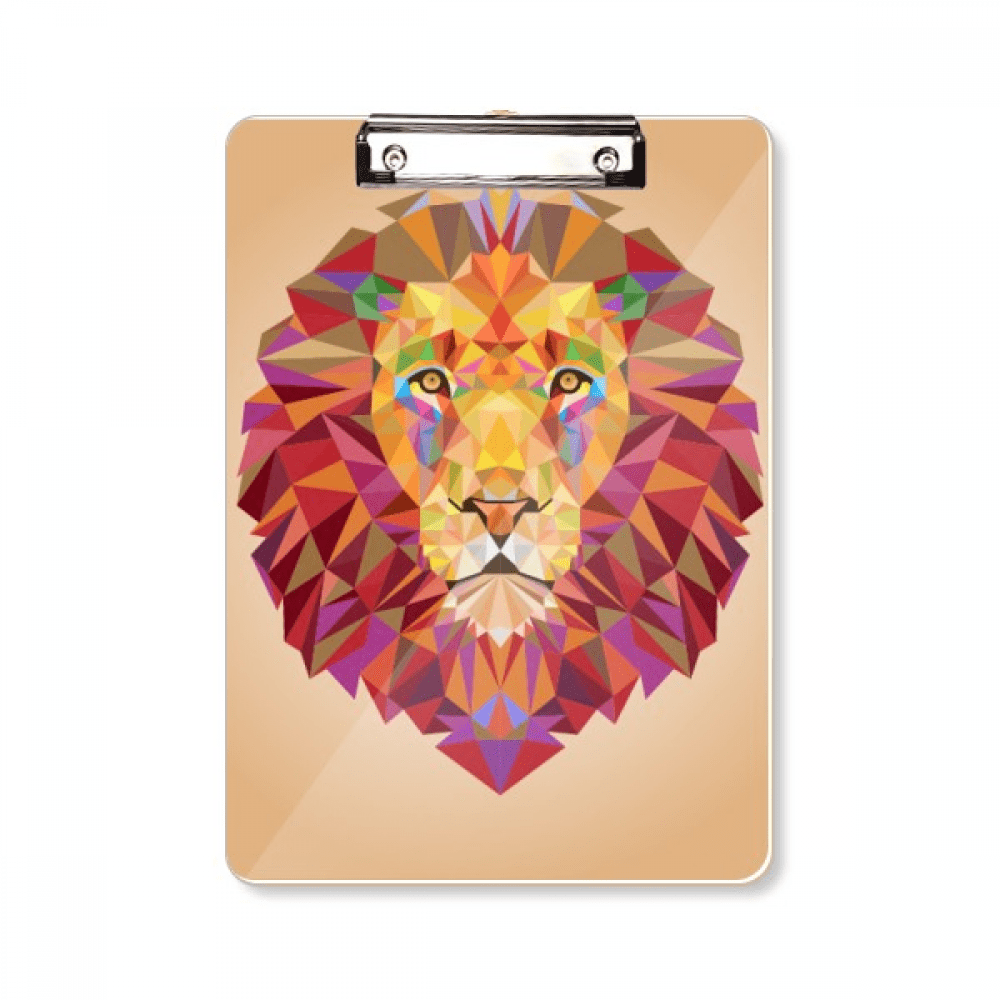 Colourful Lion Animal Box Stitching Clipboard Folder Writing Pad Backing Plate A4