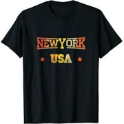 Colourful New York USA quote design T-Shirt Black 2X-Large