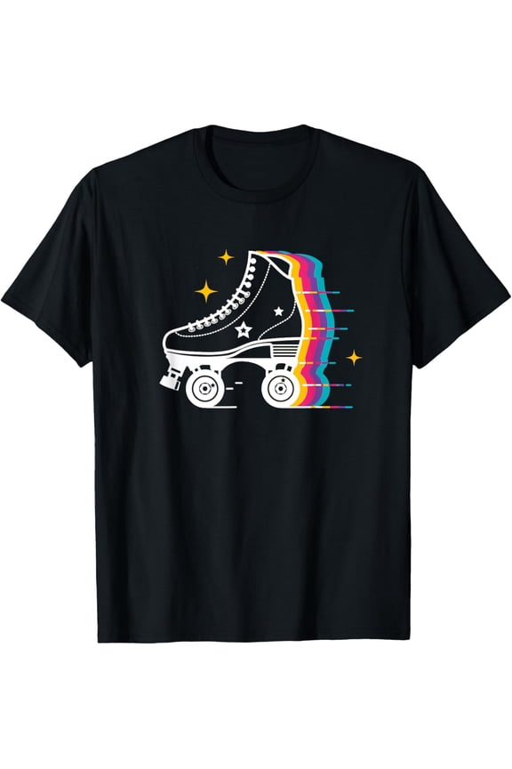 Colourful Roller Skating Derby Skate Roller Skater Trainer T-Shirt