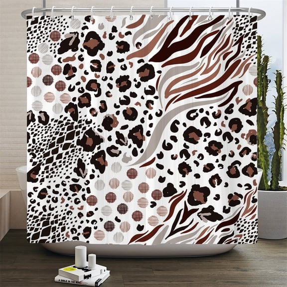 Colourful Sexy leopard Print Shower Curtain Waterproof Polyester Bathroom Curtai