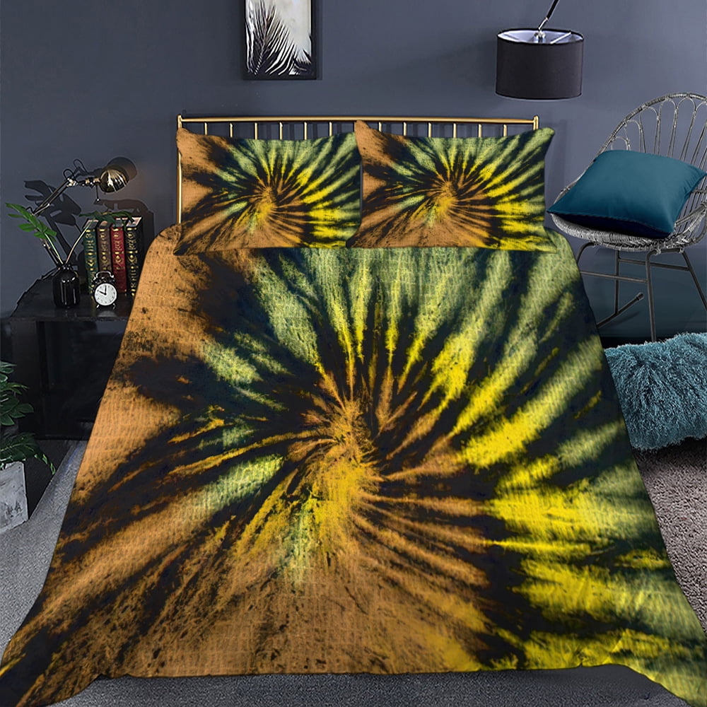 Colourful Tie Dye Bedding Sets Tie Dye Duvet Cover Spiral Tie Dyed