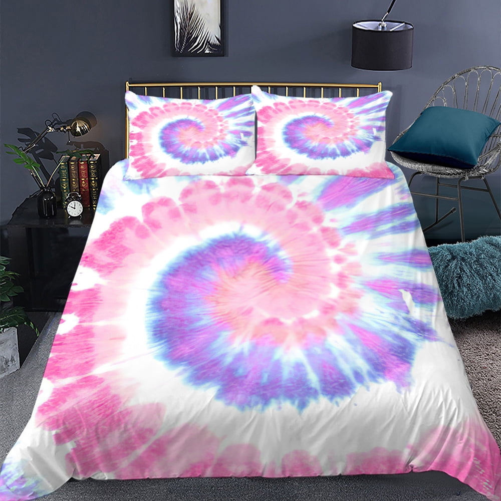 Colourful Tie Dye Bedding Sets Tie Dye Duvet Cover Spiral Tie Dyed
