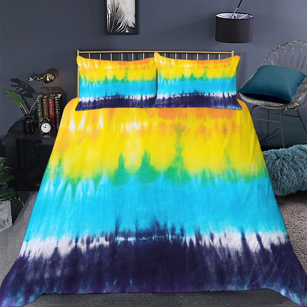 Colourful Tie Dye Bedding Sets Tie Dye Duvet Cover Spiral Tie Dyed