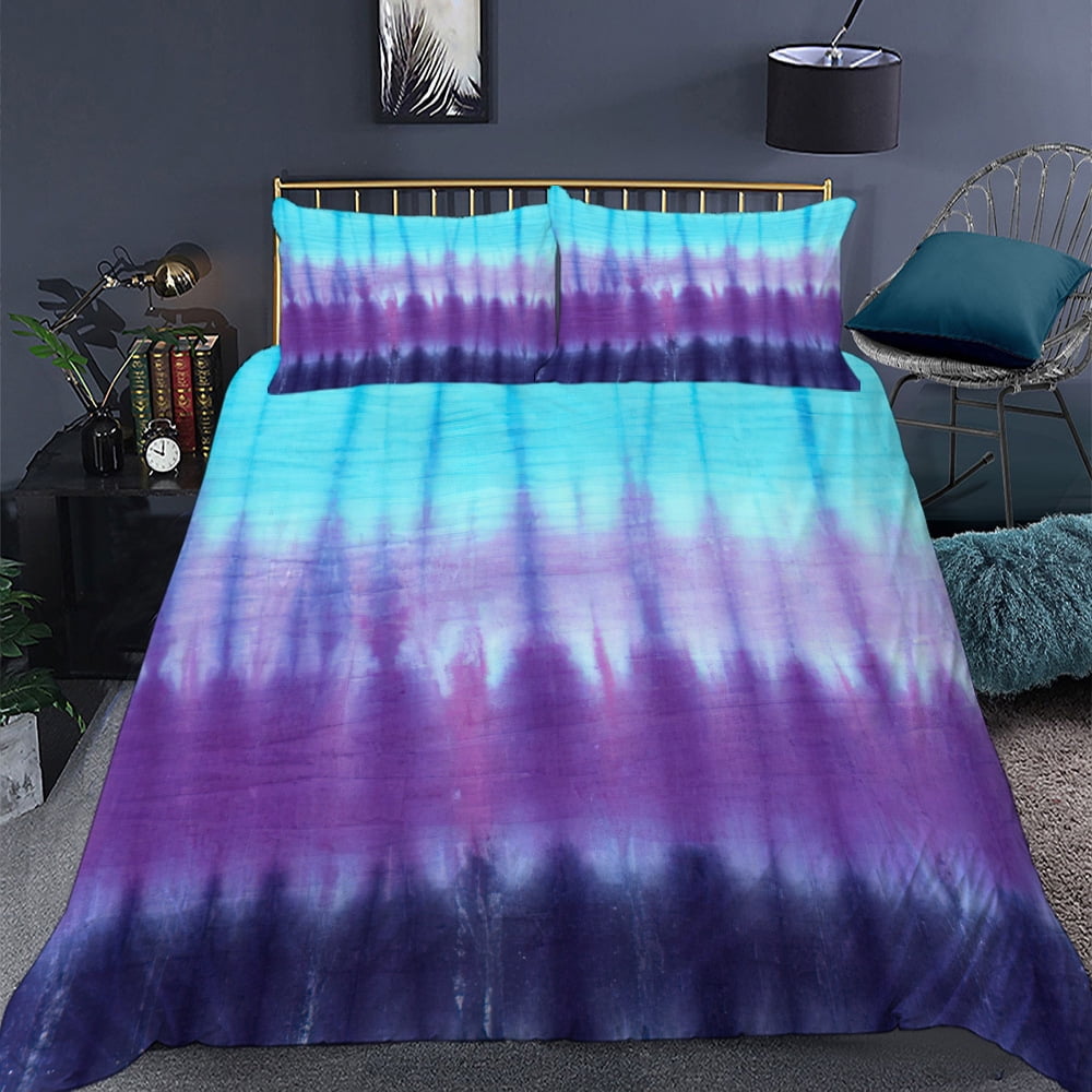 Colourful Tie Dye Bedding Sets Tie Dye Duvet Cover Spiral Tie Dyed Printed Comforter Cover Set