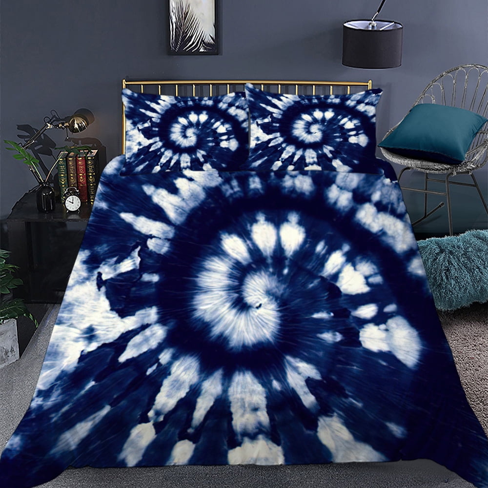 Colourful Tie Dye Bedding Sets Tie Dye Duvet Cover Spiral Tie Dyed Printed Comforter Cover Set
