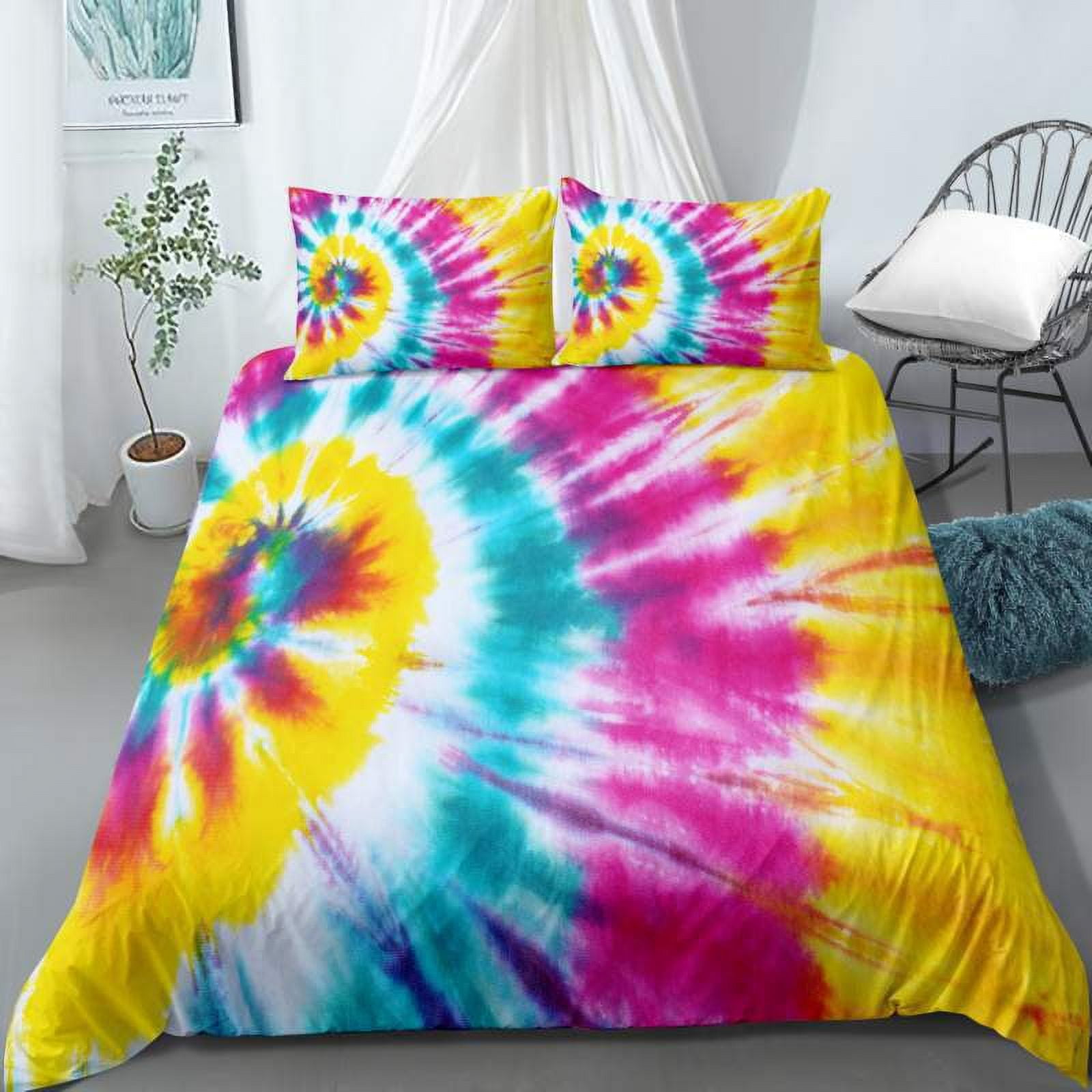 Colourful Tie Dye Bedding Sets Tie Dye Duvet Cover Spiral Tie Dyed ...