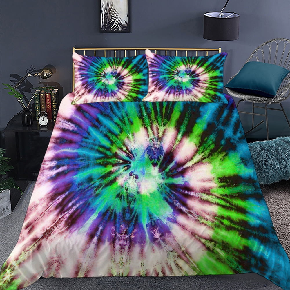 Colourful Tie Dye Bedding Sets Tie Dye Duvet Cover Spiral Tie Dyed