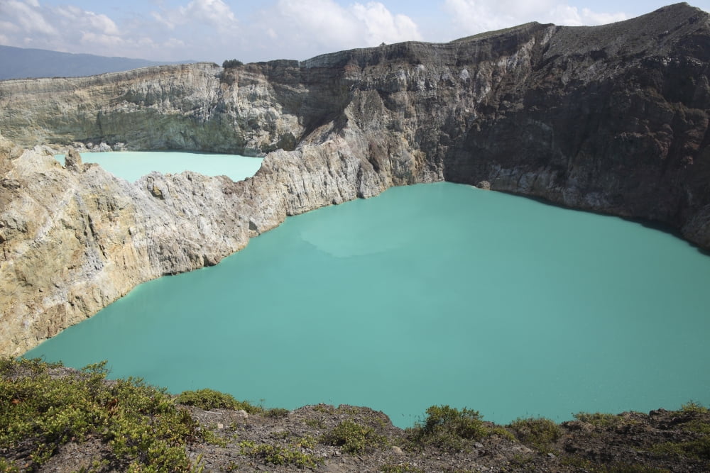 Colourful crater lakes of Kelimutu volcano Flores Island Indonesia Canvas Art - Richard RoscoeStocktrek Images (35 x 23)