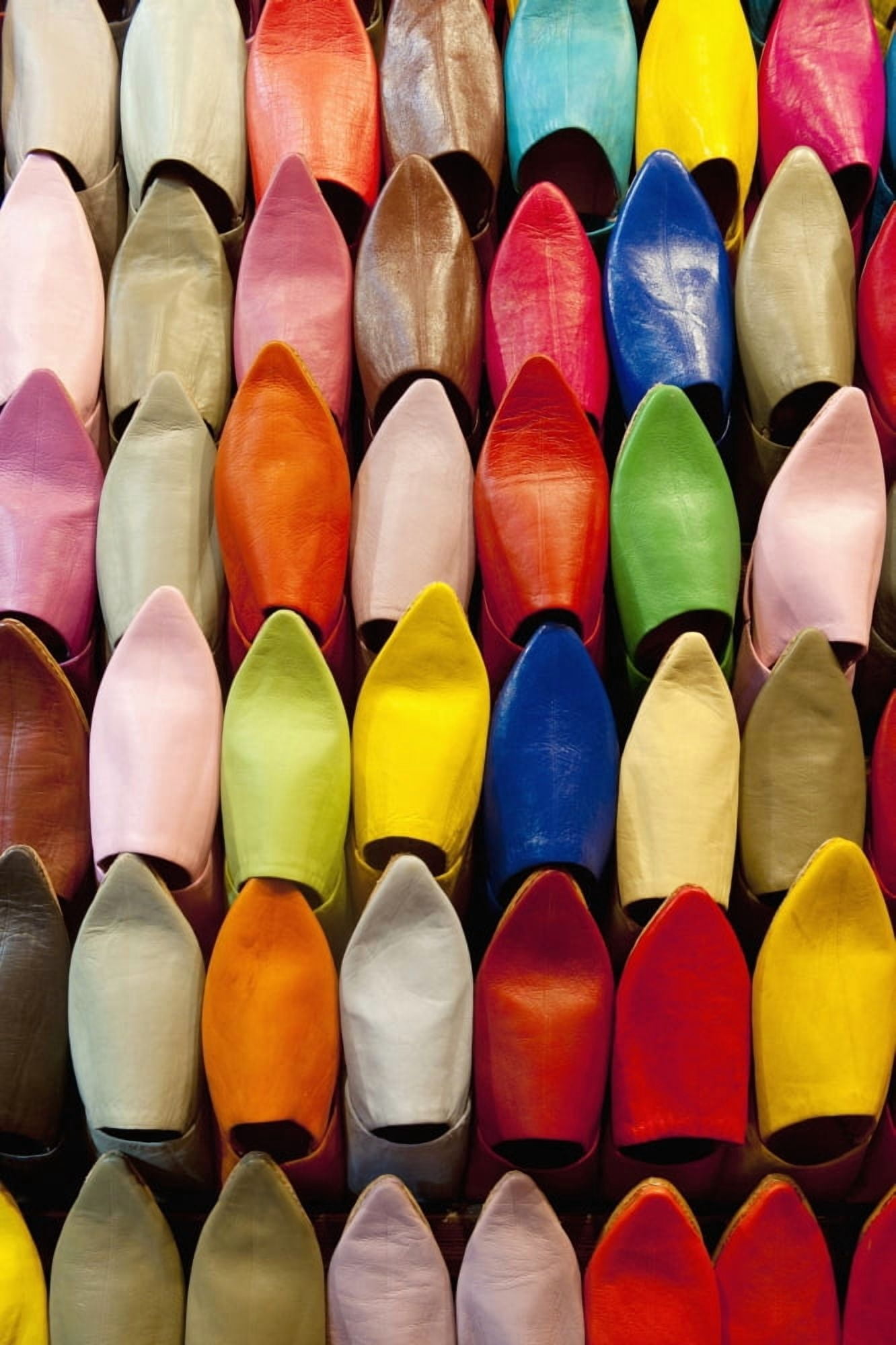 Colourful slippers for sale Marrakesh Morocco Canvas Art - Ian Cumming Design Pics (24 x 38)