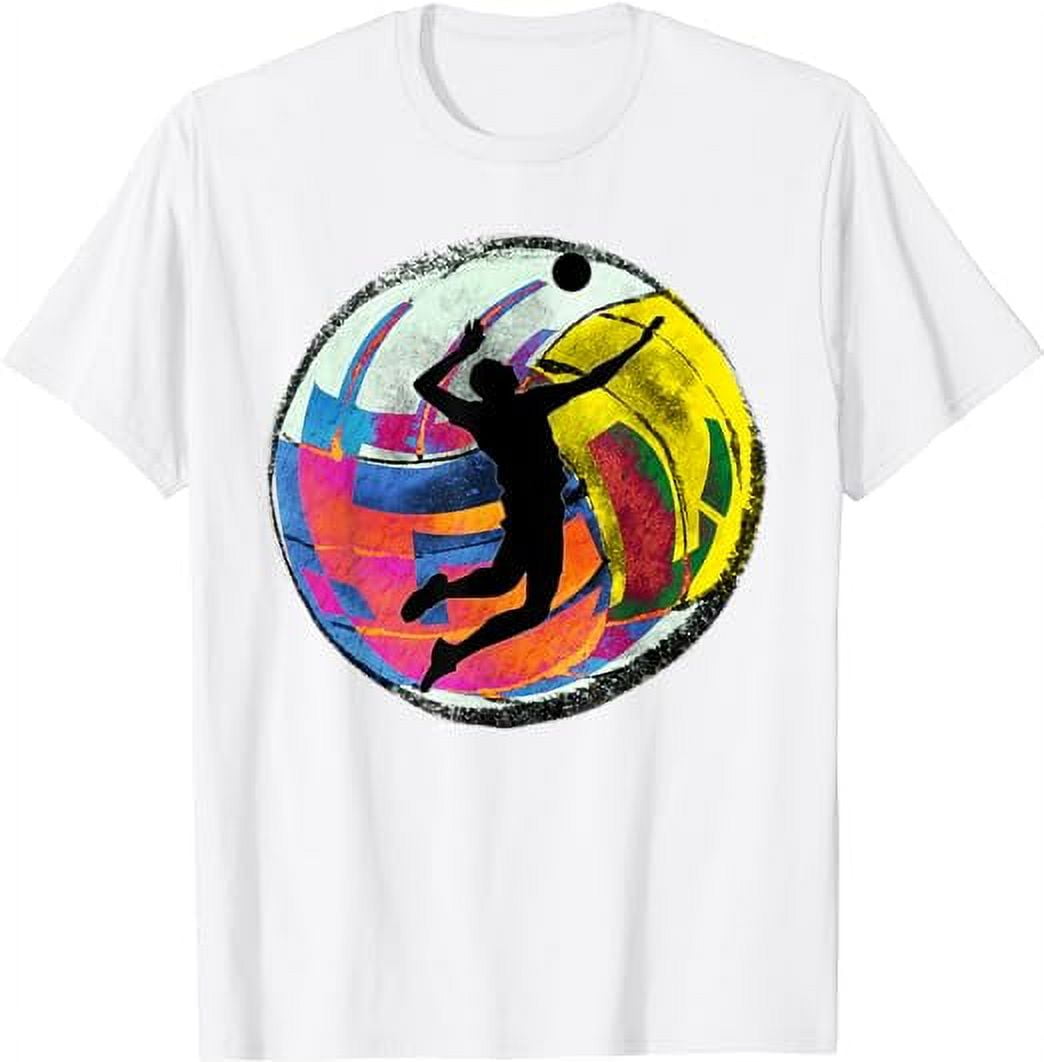 Colourful volleyball, cute coloursplash ball gift TShirt