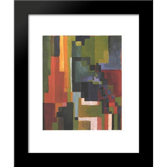 Colourfull shapes 20x24 Framed Art Print by Macke, August