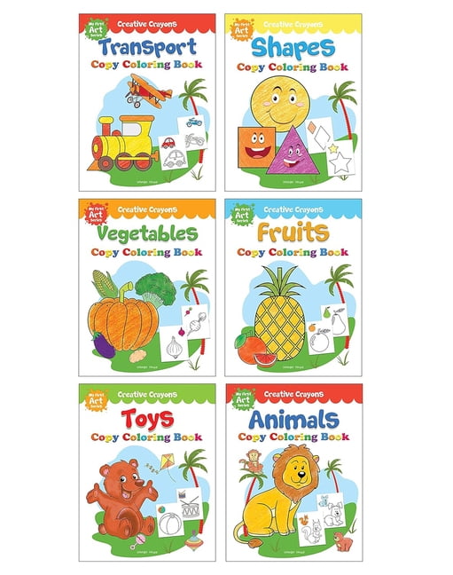Coloring Books Super Boxset: Pack of 6 Crayon Copy Color Books for Kids ...