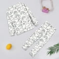 thumbnail image 1 of Colouring Pajama Sets for Boys Girls Kids Diy Hand Painted Homewear Set Long Sleeve Pullover Top with Pajamas Pants Festival Gifts 5-6 Years, 1 of 2
