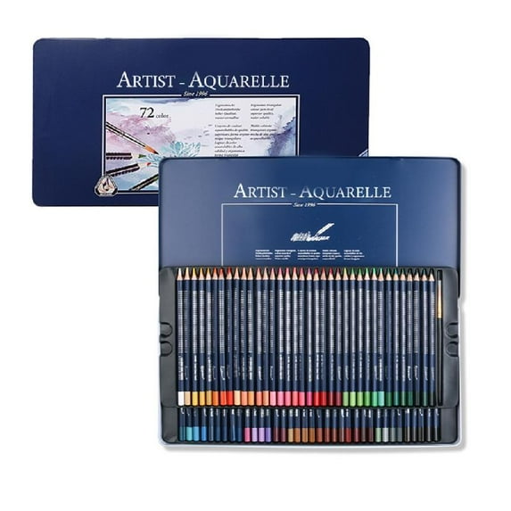 Colouring Pencils Set in Metal Case Professional Colored Pencil Pre Sharpened for Adult Artist Sketching Coloring