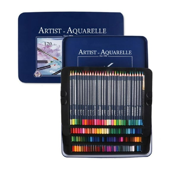 Colouring Pencils Set in Metal Case Professional Colored Pencil Pre Sharpened for Adult Artist Sketching Coloring
