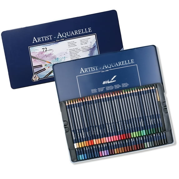 Colouring Pencils Set in Metal Case Professional Colored Pencil Pre Sharpened