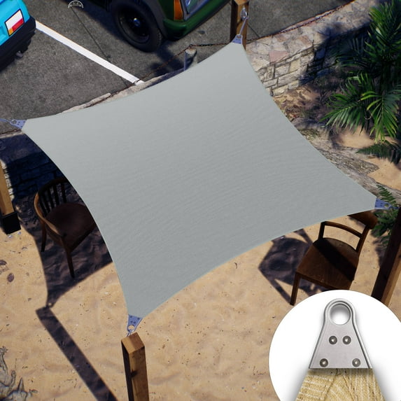 Colourtree 14' x 17' Grey Super Ring Customized Size Order To Make Sun Shade Sail CTAWRN canopy Awning Shades for Patio-260 GSM-Commercial Standard Heavy Duty