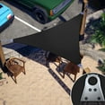 thumbnail image 1 of Colourtree 22' x 40' x 45.66' Black Right Triangle Size Super Ring Sun Shade Sail CTAWTN Canopy Awning Shades for Patio - Commercial Heavy Duty - 260 GSM - 5 Years Warranty, 1 of 10