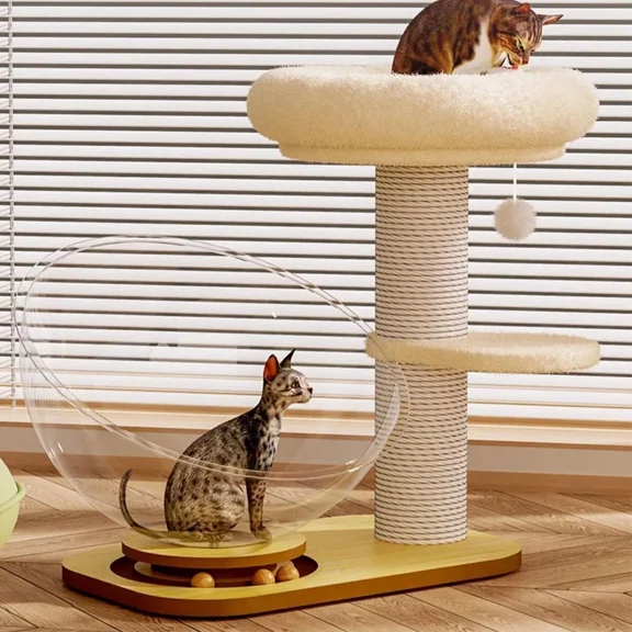 Colourtree Cat Sisal Scratching Cat Climbing Frame cat Bed Integrated Household Small Non-occupying cat Frame cat Scratching Post cat Turntable