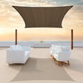thumbnail image 1 of Colourtree Custom Size 11' x 16' Rectangle Brown Sun Shade Sail Canopy UV Air & Water Permeable - Commercial Standard Heavy Duty - 190 GSM - 3 Years Warranty ( We Make Custom Size ), 1 of 8