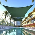 thumbnail image 1 of Colourtree Custom Size 11' x 16' Rectangle Green Sun Shade Sail Canopy UV Air & Water Permeable - Commercial Standard Heavy Duty - 190 GSM - 3 Years Warranty ( We Make Custom Size ), 1 of 9