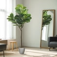 thumbnail image 1 of Colourtree Fiddle 59" Leaf Fig Tree Artificial - Tall Faux Fiddle Leaf Fig Tree - Fake Fig Plant with Realistic Texture for Indoor Outdoor Modern Home House Office - Pot Style 04, 1 of 6