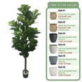 thumbnail image 1 of Colourtree Fiddle 71" Leaf Fig Tree Artificial - Tall Faux Fiddle Leaf Fig Tree - Fake Fig Plant with Realistic Texture for Indoor Outdoor Modern Home House Office - Pot Style 06, 1 of 5