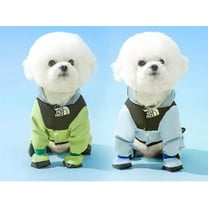 Colourtree Green Dog Raincoat, Waterproof Rain Jacket with Hood Shaped Leash Detachable Tail Cover, All - Around Protection Small Dogs