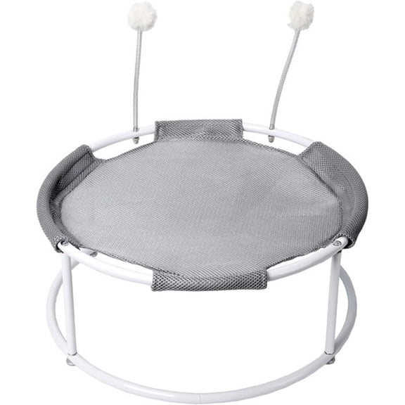 Colourtree Grey Cat Hammock Bed,Dog Bed,Free-Standing Sleeping Dog/Pet Bed,Detachable Portable Indoor/Outdoor Pet Bed,Equipped with Two White Spring-Loaded Balls