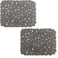 thumbnail image 1 of Colourtree Grey Pebble Sink Mats for Stainless Steel Sink, PVC Sink Saddle Protectors Kitchen(2 Pcs), 1 of 7