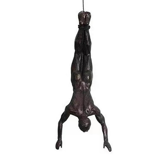 Colourtree Resin Sculpture Upside Down Climbing Man Wall Sculpture Creative Hand-Finished Wall Art