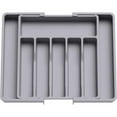 thumbnail image 1 of Colourtree White Utensil Organizer for Kitchen Drawers, Expandable Cooking Utensil Tray, Adjustable Cutlery Silverware Flatware Holder, Plastic Kitchen Spatula Tools and Gadgets Storage Divider, 1 of 8