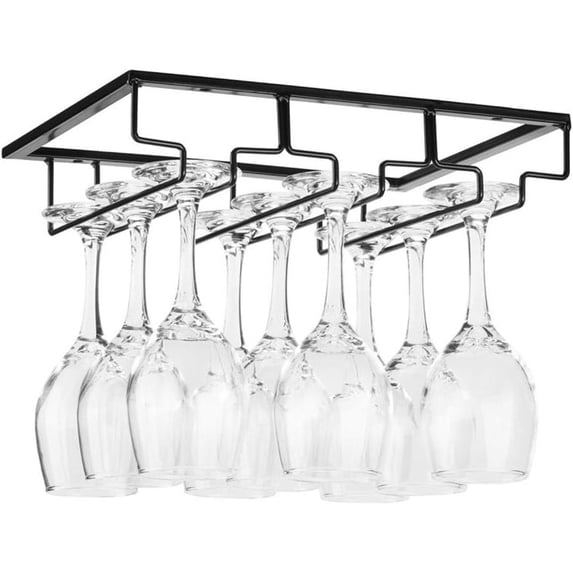 Colourtree Wine Glasses Rack Under Cabinet Stemware, Hanger Wire Wine Glass Holder Storage