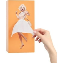 Colourtree Yellow Funny Skirt Tissue Box Cover Vintage Classy Cute Lady Skirt Tissue Box Holder Rectangular Creative Unique Decorative Tissue Box Cover