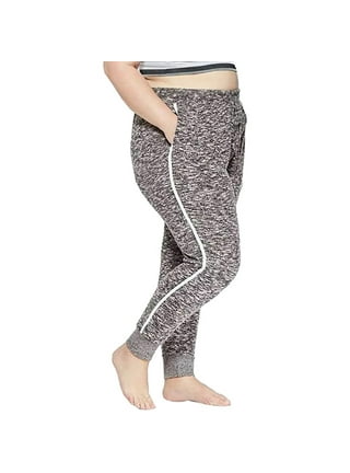 Colsie Women's Cozy Lounge Jogger Pajama Pants (Charcoal, 1X) at   Women's Clothing store
