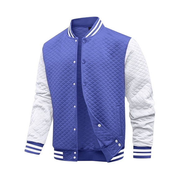 Colsmile Mens Varsity Jacket Lightweight Outerwear Jacket Causal Waffle Letterman Bomber Jackets Baseball Coat