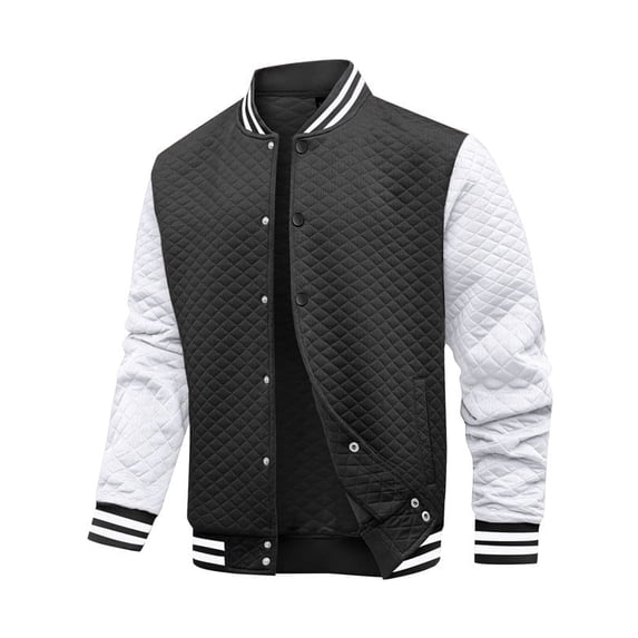 Colsmile Mens Varsity Jacket Lightweight Outerwear Jacket Causal Waffle Letterman Bomber Jackets Baseball Coat