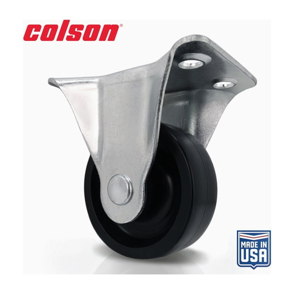 Colson 2 In. Rigid Plate Caster - Pack of 2  Residential Use, Standard Application