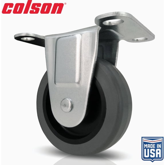 Colson 3 In. Rigid Plate Caster - Pack of 2