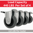 thumbnail image 1 of Colson 3 In. Rigid Plate Caster - Single Pack — Residential Use, Standard Application, 1 of 5