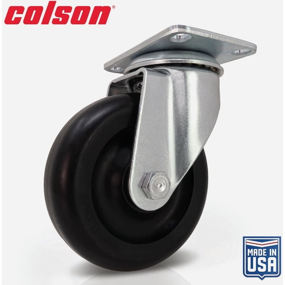Colson 4 In. Swivel Plate Caster - Pack of 2