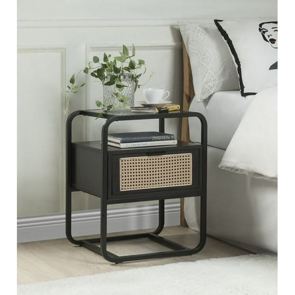 Colson Black Finish Accent Table