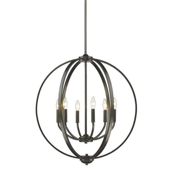 Golden Lighting Colson 6-light Chandelier in Etruscan Bronze
